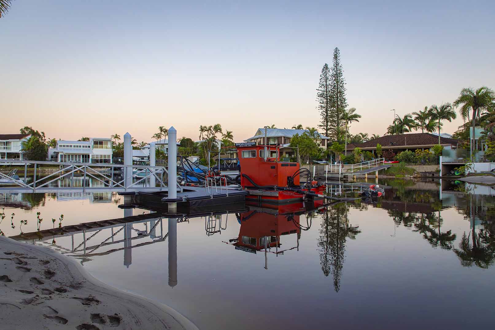 Nautique Dredging barge operations Queensland waterway