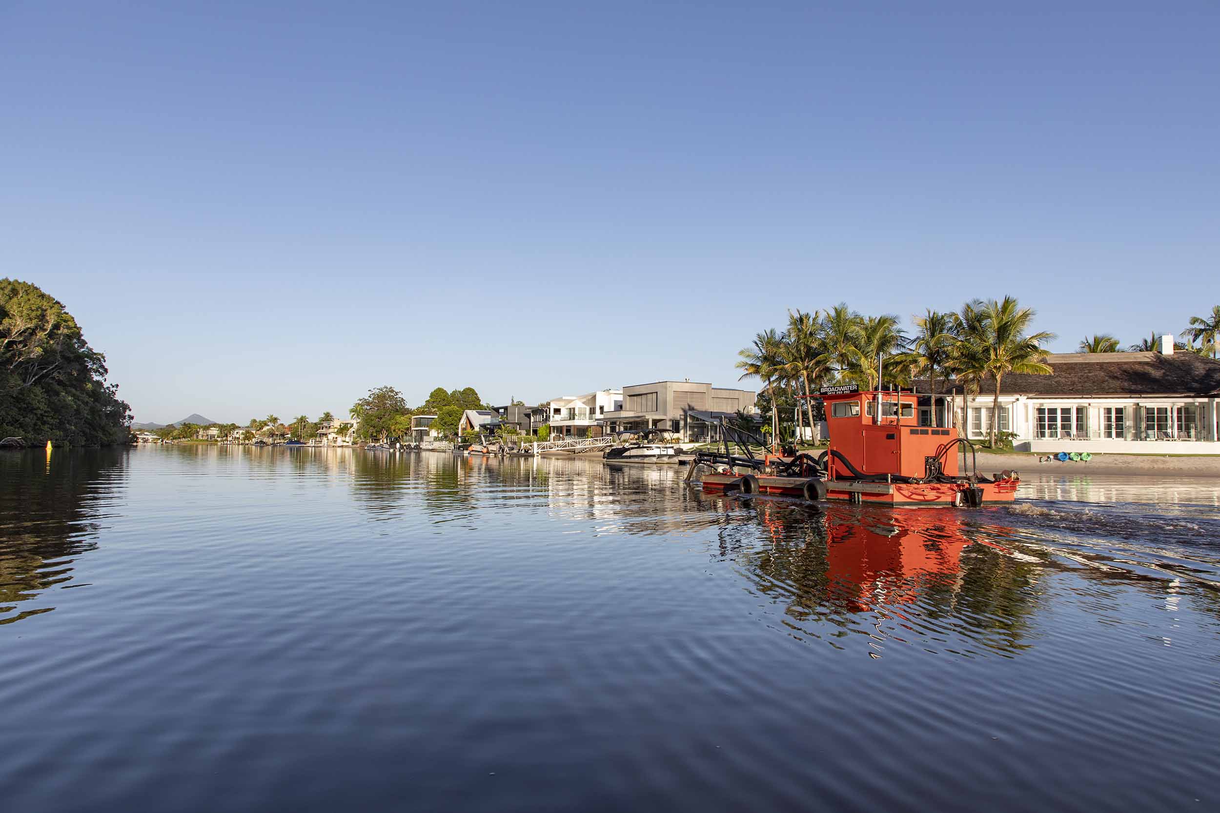 Marine civil works barge operations South East Queensland